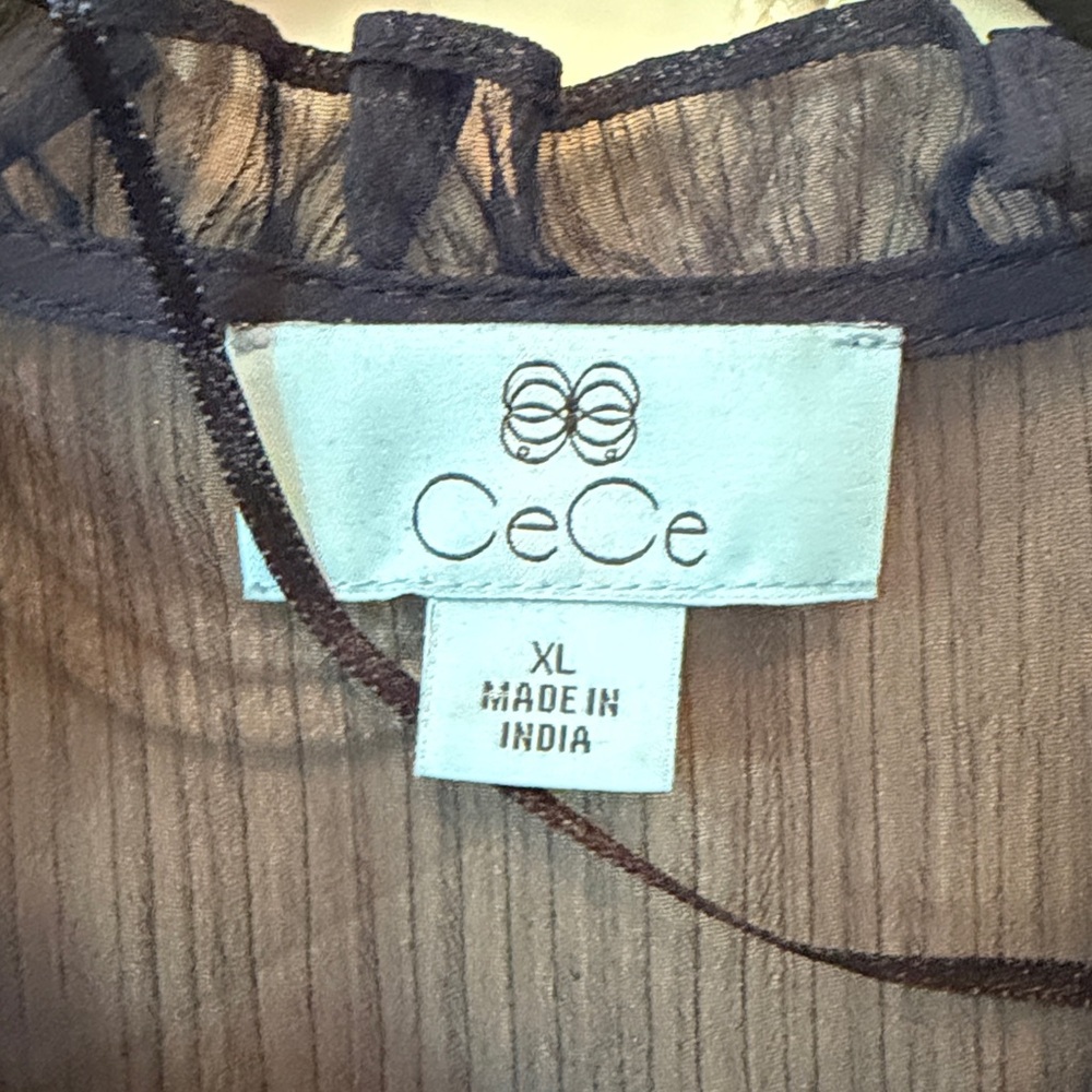 Cece Chiffon Button Down Blouse - image 4